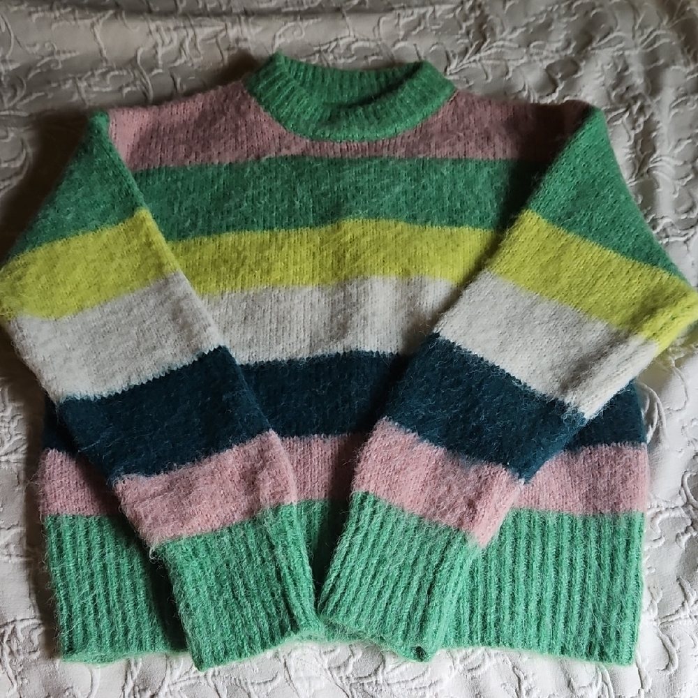a new day Multicolor Striped Turtleneck Sweater